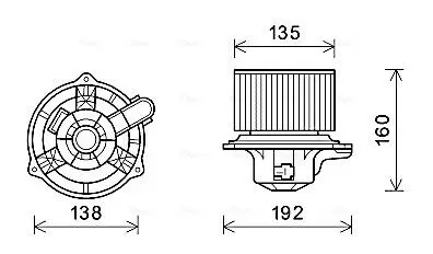 Вентилятор отопителя салона Kia Ceed (07-), Hyundai Elantra (06-) AVA AVA COOLING HY8553