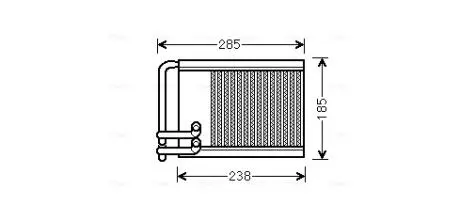 Радиатор обогревателя HYUNDAI Sonata V (NF) (выр-во AVA) AVA COOLING HYA6317