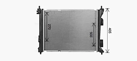 Радіатор двигуна (товщина: 26мм) KIA RIO IV, STONIC D4FB/D4FC 01.17- AVA COOLING KA2343