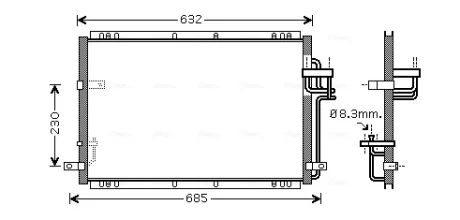 Радіатор кондиціонера AVA COOLING KA5085