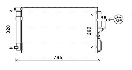 Радиатор кодиционера AVA COOLING KA5153D