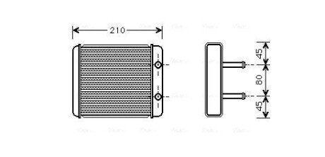 Радіатор пічки AVA COOLING KA6008