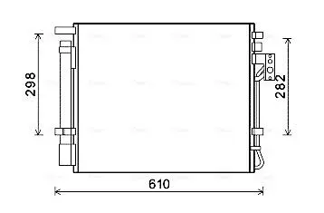 Конденсор кондиционера KIA SORENTO II (XM) (10-) 2.0 CRD (Ava) AVA COOLING KAA5149D
