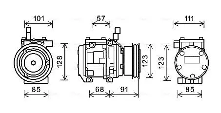 Компресор кондиціонера TUCSON/SPORTAGE III 2.0i (AVA) AVA COOLING KAAK145