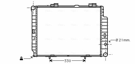 Радіатор, охолодження двигуна AVA COOLING MS2202 (фото 1)