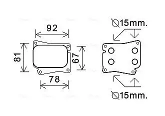 Радіатор масла, двигательное масло AVA COOLING MS3559