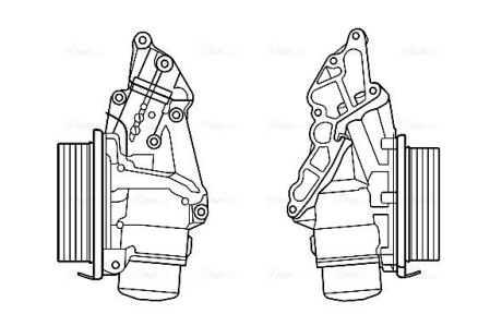 Радиатор масляный MERCEDES W204/W207/W211 DIESEL в сборе (выр-во AVA) AVA COOLING MS3688H (фото 1)