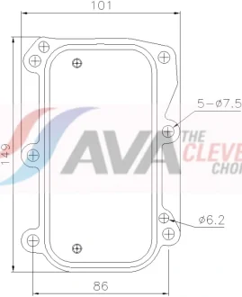 AVA DB Оливний радіатор (без корпуса) A-CLASS (W176) 13-, C-CLASS (W205) 13-, E-CLASS (W213) 16- AVA COOLING MS3803
