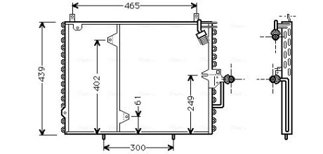 Радіатор кондиціонера AVA COOLING MS5160