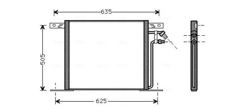 Конденсор кондиционера MB VITO/V-CL G/D 95-03 (Ava) AVA COOLING MS5220