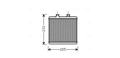 Радиатор отопителя салона MB C204 E212 AVA COOLING MS6472
