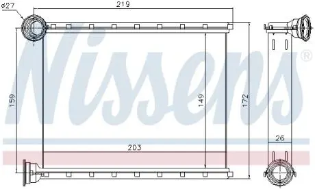 Теплообмінник, система опалення салону AVA COOLING MS6810
