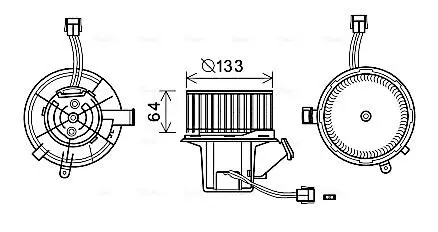 Вентилятор отопителя салона MB C204 E212 AVA COOLING MS8640