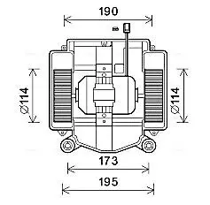 Вентилятор отопителя салона MB S221 05>13 AVA COOLING MS8669