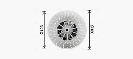 Вентилятор салону MERCEDES 190 (W201) 1.8-2.6 10.82-08.93 AVA COOLING MS8768
