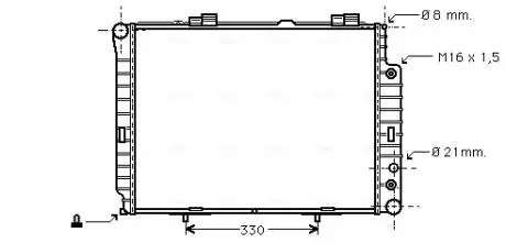 Радиатор, охлаждение двигателя AVA COOLING MSA2214