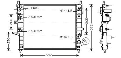 Радіатор, охолодження двигуна AVA COOLING MSA2332