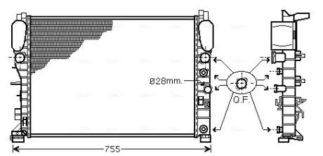 Радиатор охлаждения двигателя AVA AVA COOLING MSA2341