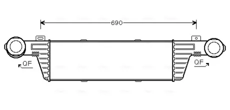 Інтеркулер MERCEDES E T-MODEL (S210), E (W210) OM613.961 07.99-03.03 AVA COOLING MSA4315