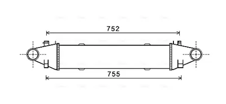 Інтеркулер MERCEDES C T-MODEL (S204), C (W204), GLK (X204) M271.910-OM651.911 01.07-06.15 AVA COOLING MSA4525