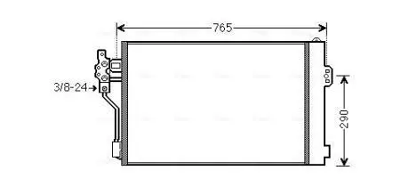 Радіатор кондиціонера AVA COOLING MSA5484D