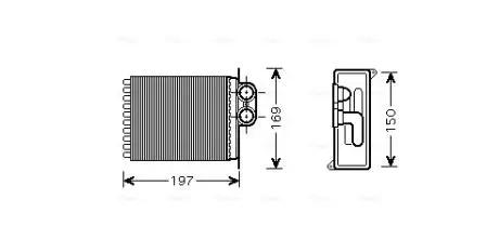 Теплообменник, отопление салона AVA COOLING MSA6400