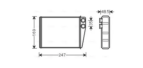 Радиатор отопителя салона MB ML164 280-350CDI 350i 05> GLx164 320-450CDI 420-500 AVA COOLING MSA6673