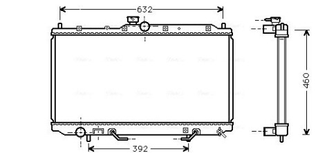 Радіатор, охолодження двигуна AVA COOLING MT2153