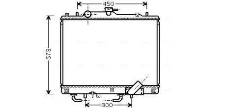 Радіатор, охолодження двигуна AVA COOLING MT2156