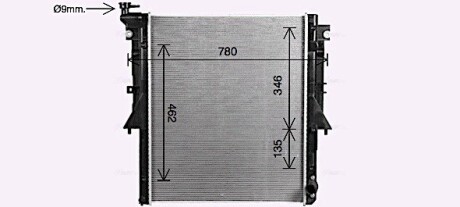 Радиатор охлаждения двигателя Mitsubishi L200(15-) 2,4d 2,2d MT AVA AVA COOLING MT2281