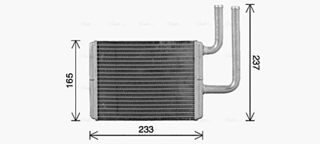 Радиатор отопителя салона Mitsubishi Lancer 03> / Outlander I 01>06 LHD AC+/- AVA COOLING MT6284