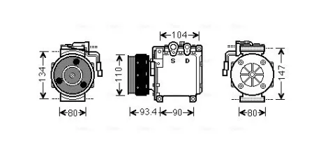 Компресор кондиціонера AVA COOLING MTAK212