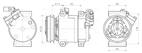 AVA MITSUBISHI Компресор конд. L200 / TRITON 05-, PAJERO SPORT II 08- AVA COOLING MTAK295