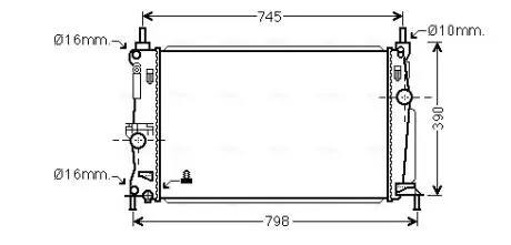 AVA MAZDA Радіатор системи охолодження двигуна 3 1.6 08- AVA COOLING MZ2254