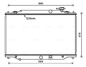 AVA MAZDA Радіатор системи охолодження двигуна CX-5 2.2 D 12-, CX-5 Van SKYACTIV-D 15- AVA COOLING MZ2272
