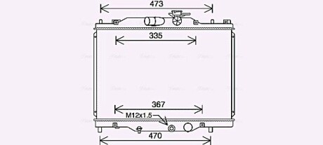 Радиатор охлаждения двигателя Mazda CX-3 (18-) 2,0i AVA AVA COOLING MZ2291