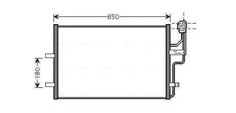 Радіатор кондиціонера AVA COOLING MZ5186