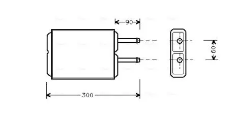Радіатор пічки AVA COOLING MZ6124