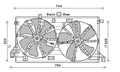 AVA MAZDA Вентілятор радіатора 3 1.6 08-14 AVA COOLING MZ7550