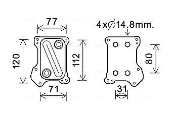 Охладитель масла AVA COOLING OL3686
