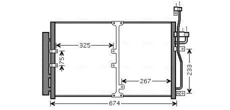 Радиатор кодиционера AVA COOLING OL5425D