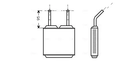 Радіатор пічки AVA COOLING OL6160