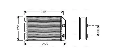 Радіатор пічки AVA COOLING OL6315