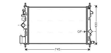 AVA OPEL Радіатор охолодження Insignia 2.0 CDTI AVA COOLING OLA2474