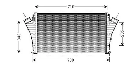 AVA FIAT Інтеркулер CROMA 05-, CADILLAC, OPEL AVA COOLING OLA4492