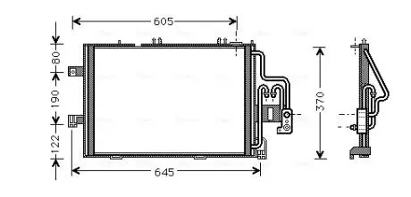 Радиатор кондиционера AVA COOLING OLA5307