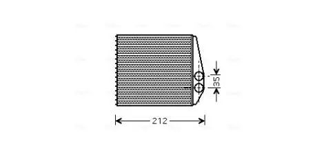 Радиатор обогревателя OPEL (выр-во AVA) AVA COOLING OLA6354
