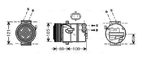 Компрессор AVA COOLING OLAK438