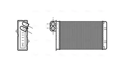 Радиатор печки AVA COOLING PE6233