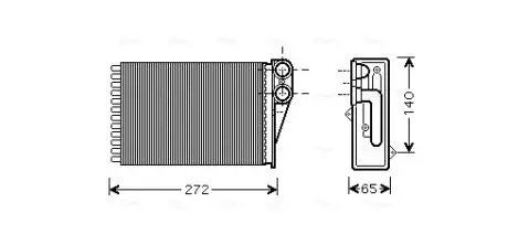 Радіатор пічки AVA COOLING PEA6292